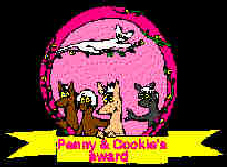 Thank you Penny and Cookie for your award!